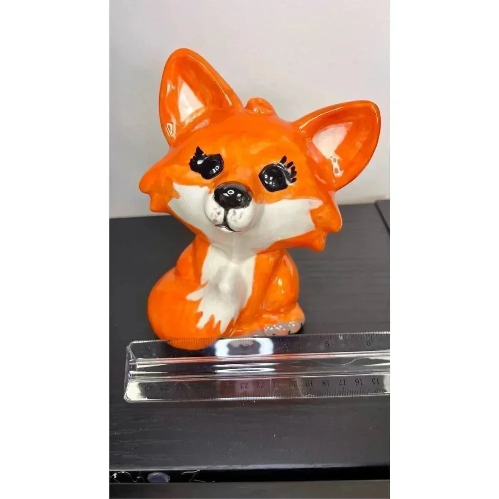 Emma‎ Ceramic Fox Coin Bank Orange